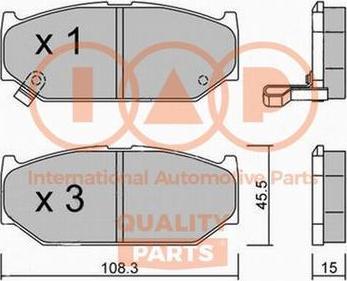 IAP QUALITY PARTS 704-16067P - Bremžu uzliku kompl., Disku bremzes adetalas.lv