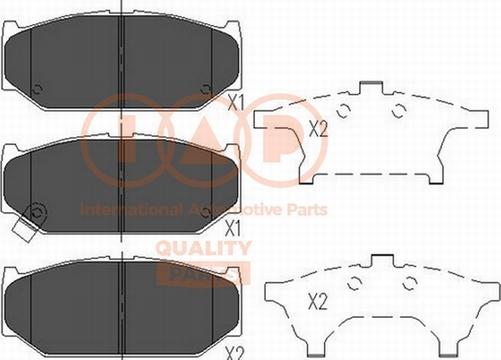 IAP QUALITY PARTS 704-16067 - Bremžu uzliku kompl., Disku bremzes adetalas.lv