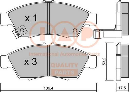 IAP QUALITY PARTS 704-16086P - Bremžu uzliku kompl., Disku bremzes adetalas.lv