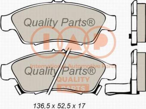 IAP QUALITY PARTS 704-16086X - Bremžu uzliku kompl., Disku bremzes adetalas.lv