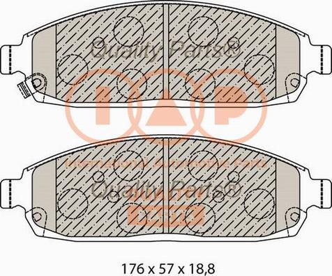 IAP QUALITY PARTS 704-10049X - Bremžu uzliku kompl., Disku bremzes adetalas.lv