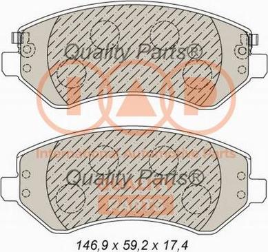 IAP QUALITY PARTS 704-10046X - Bremžu uzliku kompl., Disku bremzes adetalas.lv