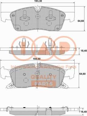 IAP QUALITY PARTS 704-10051 - Bremžu uzliku kompl., Disku bremzes adetalas.lv