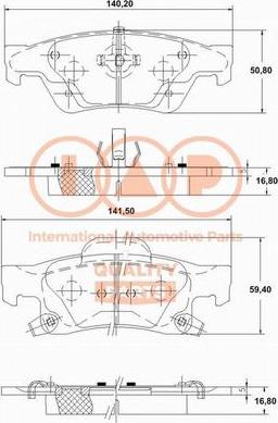 IAP QUALITY PARTS 704-10052X - Bremžu uzliku kompl., Disku bremzes adetalas.lv