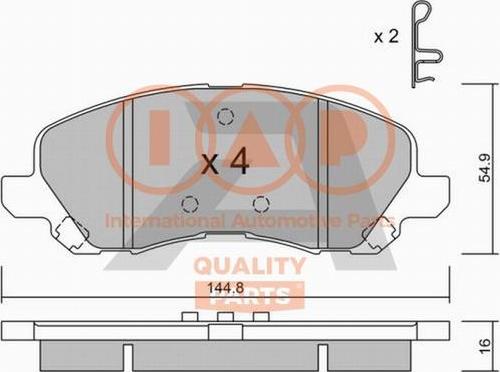 IAP QUALITY PARTS 704-10070P - Bremžu uzliku kompl., Disku bremzes adetalas.lv