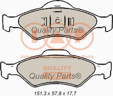 IAP QUALITY PARTS 704-11082X - Bremžu uzliku kompl., Disku bremzes adetalas.lv