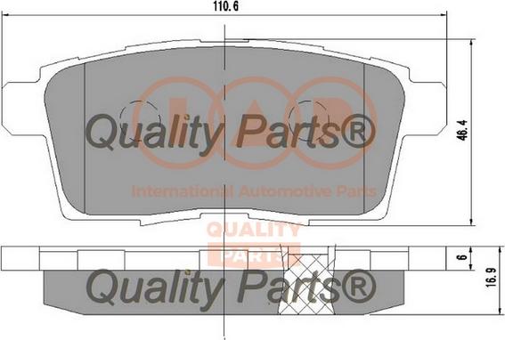 IAP QUALITY PARTS 704-11102 - Bremžu uzliku kompl., Disku bremzes adetalas.lv