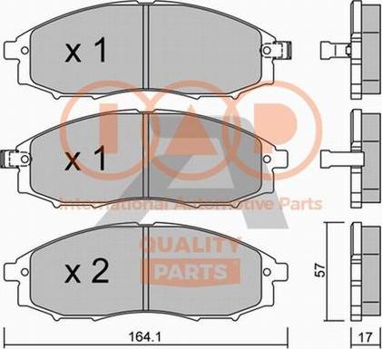 IAP QUALITY PARTS 704-13044P - Bremžu uzliku kompl., Disku bremzes adetalas.lv