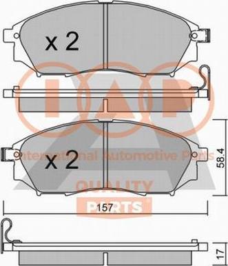 IAP QUALITY PARTS 704-13045P - Bremžu uzliku kompl., Disku bremzes adetalas.lv