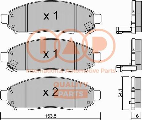 IAP QUALITY PARTS 704-13047P - Bremžu uzliku kompl., Disku bremzes adetalas.lv