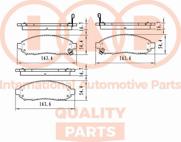 IAP QUALITY PARTS 704-13047 - Bremžu uzliku kompl., Disku bremzes adetalas.lv