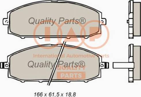 IAP QUALITY PARTS 704-13031X - Bremžu uzliku kompl., Disku bremzes adetalas.lv