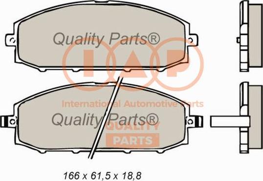 IAP QUALITY PARTS 704-13031 - Bremžu uzliku kompl., Disku bremzes adetalas.lv