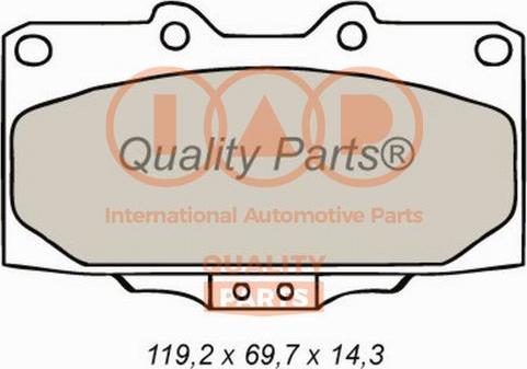 IAP QUALITY PARTS 704-13078 - Bremžu uzliku kompl., Disku bremzes adetalas.lv