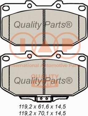 IAP QUALITY PARTS 704-13073 - Bremžu uzliku kompl., Disku bremzes adetalas.lv