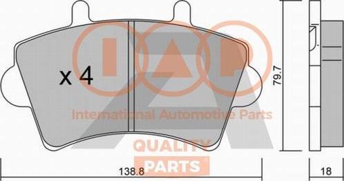 IAP QUALITY PARTS 704-13160P - Bremžu uzliku kompl., Disku bremzes adetalas.lv