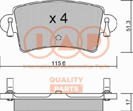 IAP QUALITY PARTS 704-13161P - Bremžu uzliku kompl., Disku bremzes adetalas.lv