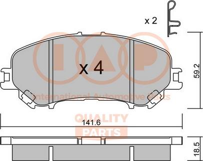 IAP QUALITY PARTS 704-13111P - Bremžu uzliku kompl., Disku bremzes adetalas.lv