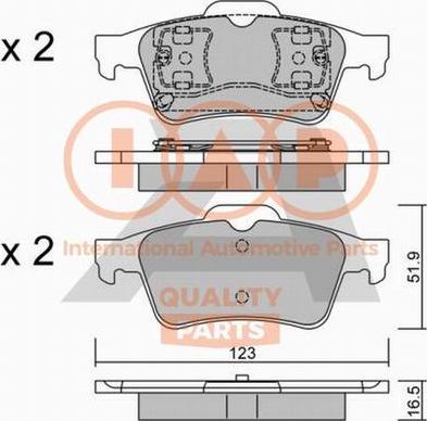 IAP QUALITY PARTS 704-13180P - Bremžu uzliku kompl., Disku bremzes adetalas.lv