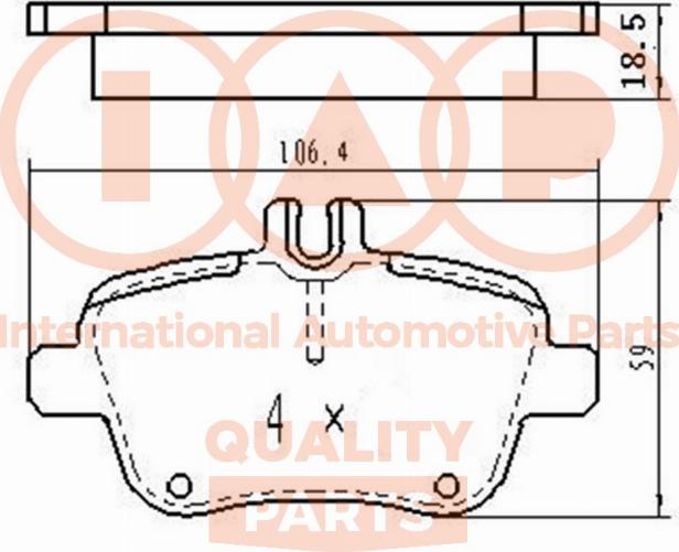 IAP QUALITY PARTS 704-13130 - Bremžu uzliku kompl., Disku bremzes adetalas.lv