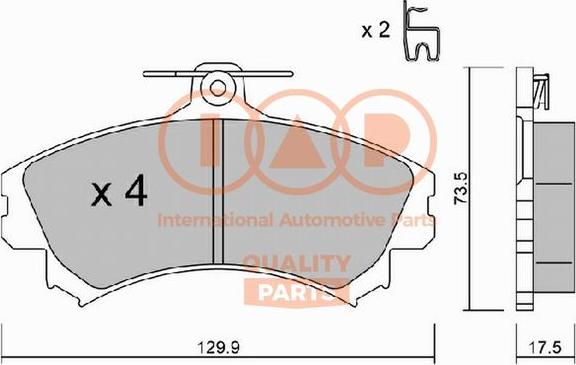 IAP QUALITY PARTS 704-12095P - Bremžu uzliku kompl., Disku bremzes adetalas.lv