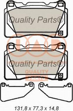 IAP QUALITY PARTS 704-12097X - Bremžu uzliku kompl., Disku bremzes adetalas.lv