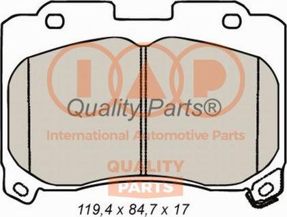 IAP QUALITY PARTS 704-17099 - Bremžu uzliku kompl., Disku bremzes adetalas.lv