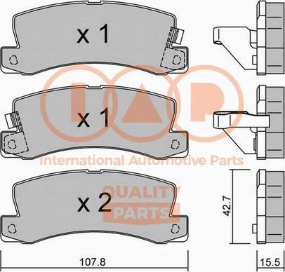 IAP QUALITY PARTS 704-17097P - Bremžu uzliku kompl., Disku bremzes adetalas.lv