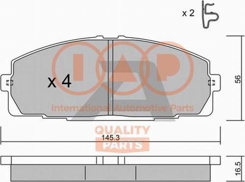 IAP QUALITY PARTS 704-17064P - Bremžu uzliku kompl., Disku bremzes adetalas.lv