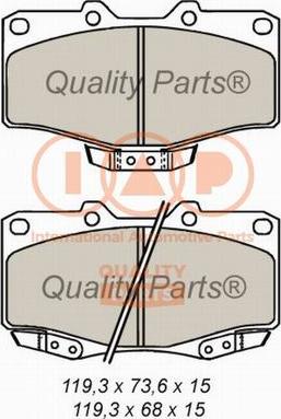 IAP QUALITY PARTS 704-17060X - Bremžu uzliku kompl., Disku bremzes adetalas.lv