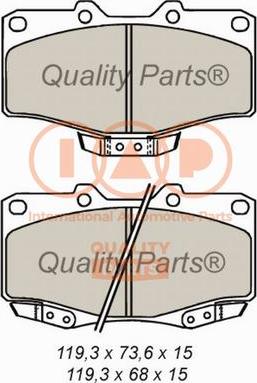 IAP QUALITY PARTS 704-17060 - Bremžu uzliku kompl., Disku bremzes adetalas.lv