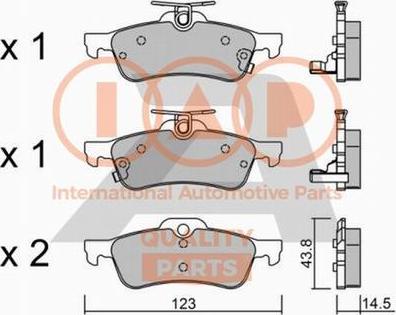 IAP QUALITY PARTS 704-17005P - Bremžu uzliku kompl., Disku bremzes adetalas.lv