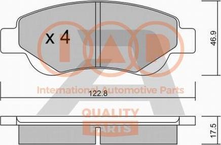 IAP QUALITY PARTS 704-17006P - Bremžu uzliku kompl., Disku bremzes adetalas.lv