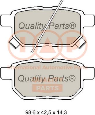 IAP QUALITY PARTS 704-17008 - Bremžu uzliku kompl., Disku bremzes adetalas.lv