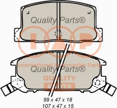 IAP QUALITY PARTS 704-17079X - Bremžu uzliku kompl., Disku bremzes adetalas.lv