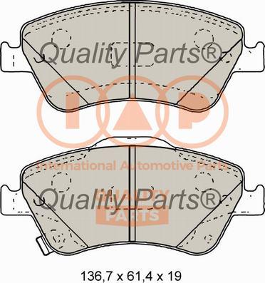 IAP QUALITY PARTS 704-17196 - Bremžu uzliku kompl., Disku bremzes adetalas.lv