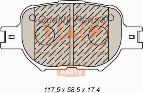 IAP QUALITY PARTS 704-17190X - Bremžu uzliku kompl., Disku bremzes adetalas.lv