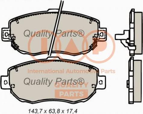 IAP QUALITY PARTS 704-17110X - Bremžu uzliku kompl., Disku bremzes adetalas.lv