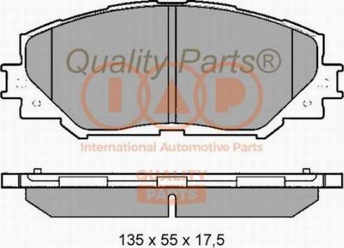 IAP QUALITY PARTS 704-17180X - Bremžu uzliku kompl., Disku bremzes adetalas.lv