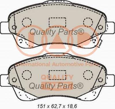 IAP QUALITY PARTS 704-17182X - Bremžu uzliku kompl., Disku bremzes adetalas.lv