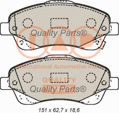 IAP QUALITY PARTS 704-17182 - Bremžu uzliku kompl., Disku bremzes adetalas.lv