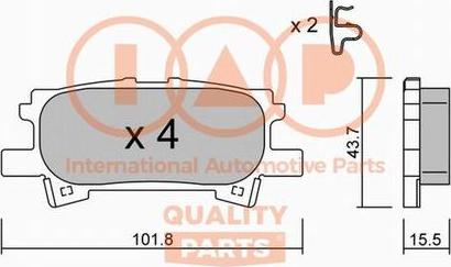 IAP QUALITY PARTS 704-17133P - Bremžu uzliku kompl., Disku bremzes adetalas.lv