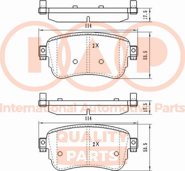 IAP QUALITY PARTS 704-17231 - Bremžu uzliku kompl., Disku bremzes adetalas.lv