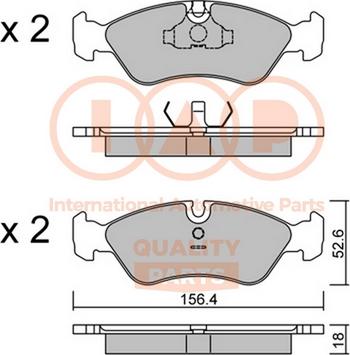 IAP QUALITY PARTS 704-20010P - Bremžu uzliku kompl., Disku bremzes adetalas.lv