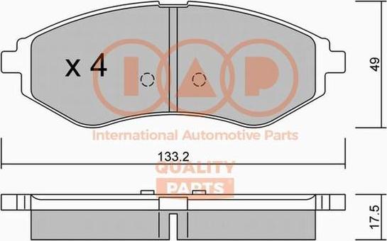 IAP QUALITY PARTS 704-20080P - Bremžu uzliku kompl., Disku bremzes adetalas.lv