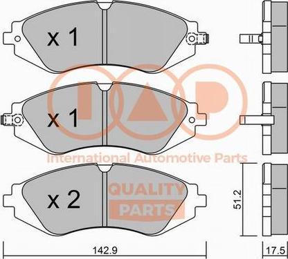 IAP QUALITY PARTS 704-20034P - Bremžu uzliku kompl., Disku bremzes adetalas.lv