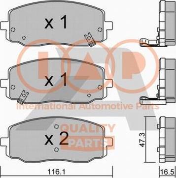 IAP QUALITY PARTS 704-21090P - Bremžu uzliku kompl., Disku bremzes adetalas.lv