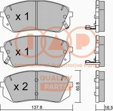 IAP QUALITY PARTS 704-21068P - Bremžu uzliku kompl., Disku bremzes adetalas.lv