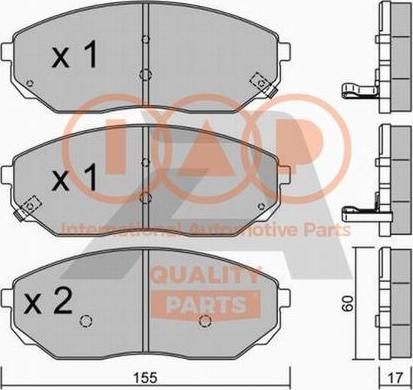 IAP QUALITY PARTS 704-21083P - Bremžu uzliku kompl., Disku bremzes adetalas.lv