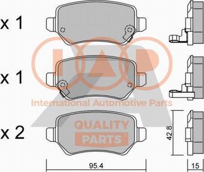 IAP QUALITY PARTS 704-21121P - Bremžu uzliku kompl., Disku bremzes adetalas.lv